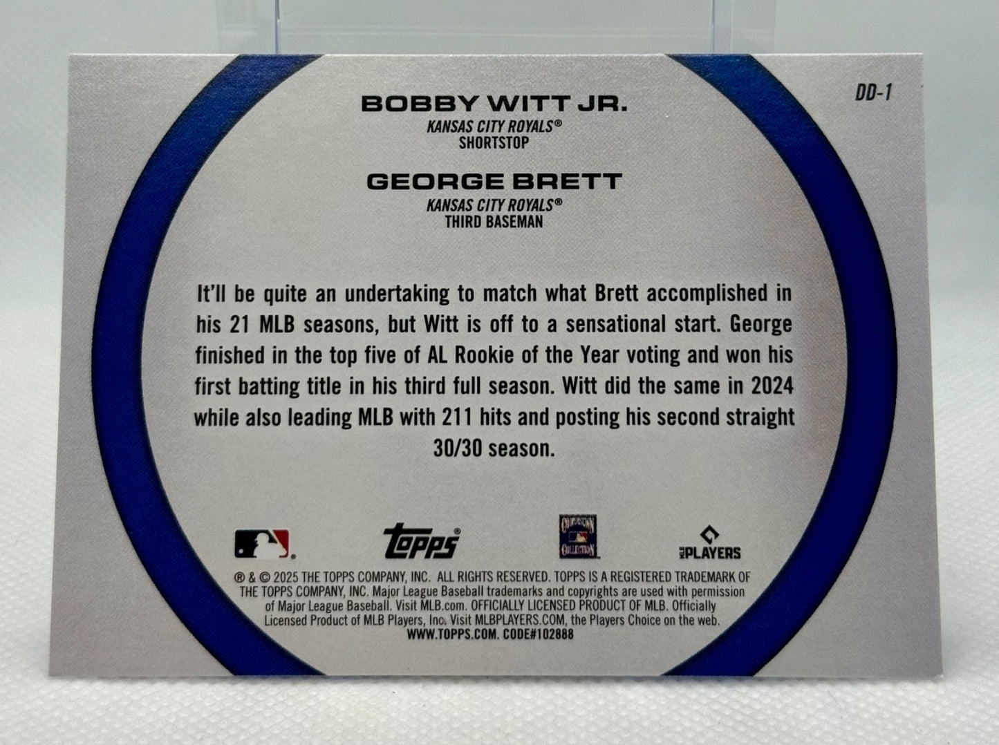 2025 Topps Series 2 - Dynamic Duos George Brett, Bobby Witt Jr. #DD-1