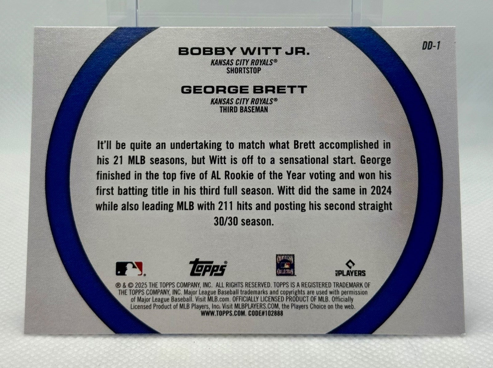 2025 Topps Series 2 - Dynamic Duos George Brett, Bobby Witt Jr. #DD-1