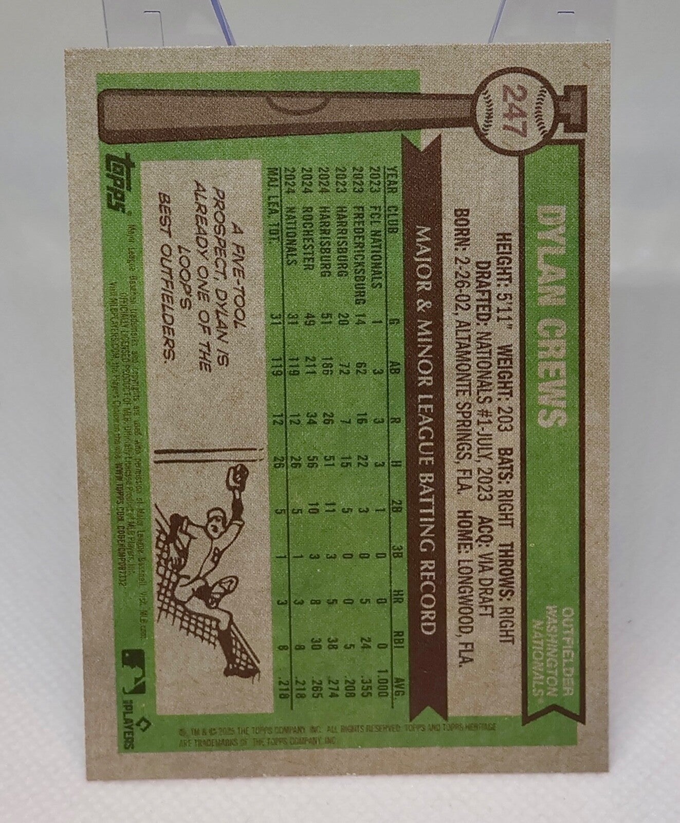 2025 Topps Heritage #247 Dylan Crews  Rookie Nationals