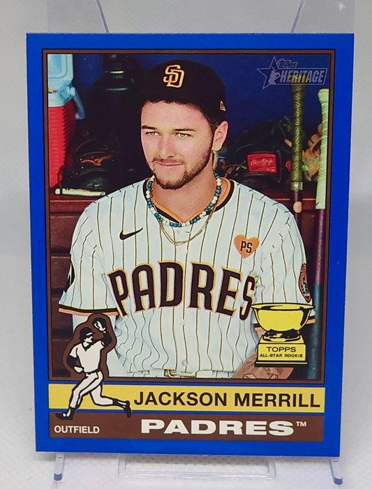 2025 Topps Heritage Jackson Merrill SP Blue Border #422 Padres