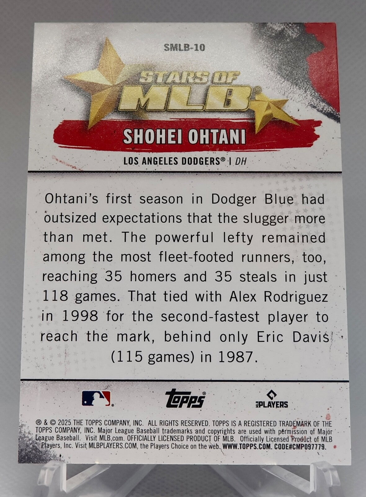 2025 Topps Series 1 - Stars of Mlb Shohei Ohtani #SMLB-10