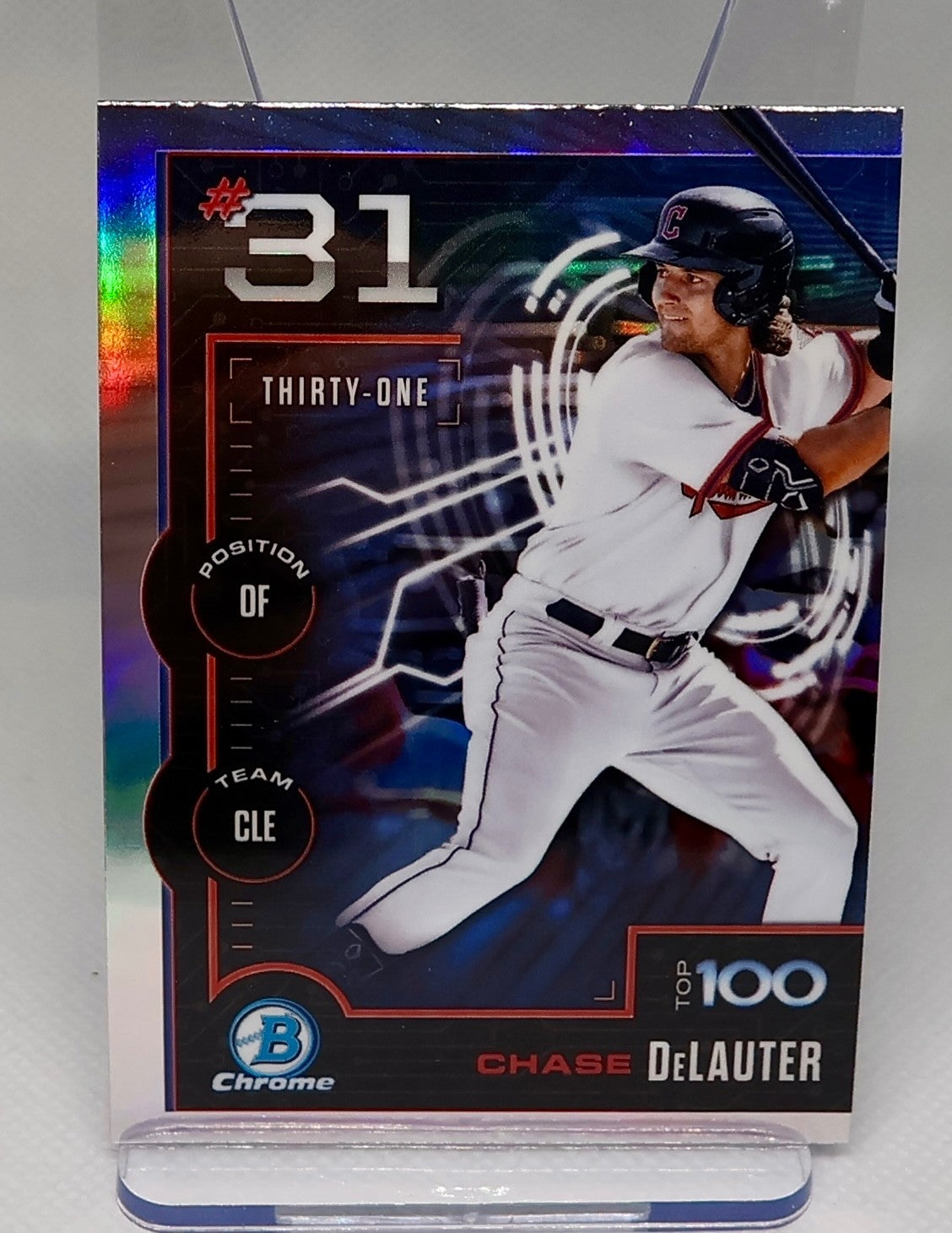2025 Bowman - Bowman Scouts Top 100 Chrome Chase Delauter #BTP-31 (RC)