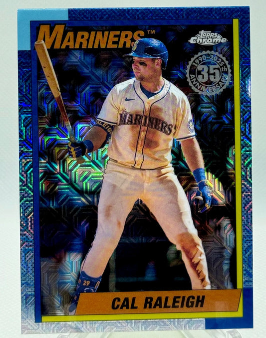 2025 Topps Series 2 Chrome - Cal Raleigh #T90C-138 Silver Pack Mojo - Mariners