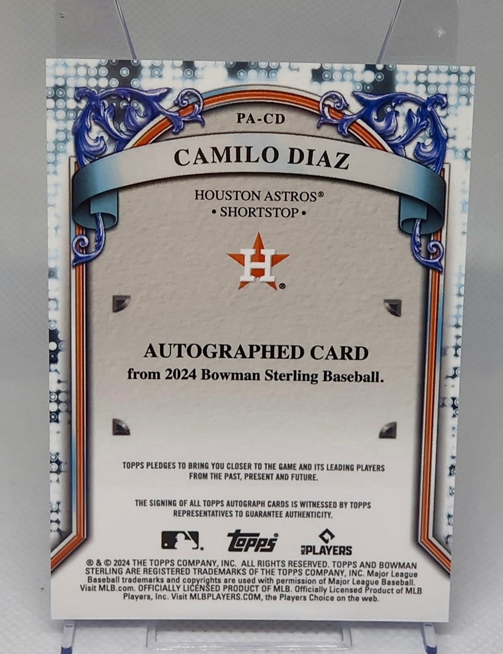 2024 Bowman Sterling - Prospect Autographs Camilo Diaz #PA-CD (AU, RC)