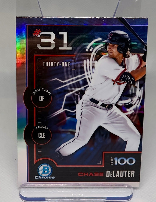 2025 Bowman - Bowman Scouts Top 100 Chrome Chase Delauter #BTP-31 (RC)